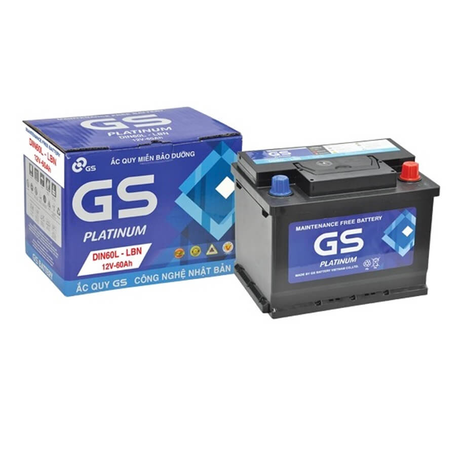 Ắc quy 12V-60Ah GS MF DIN60L
